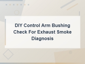 Diy Control Arm Bushing Check for Exhaust Smoke Diagnosis